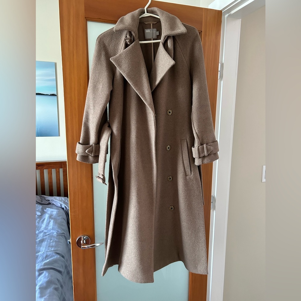 ASOS wool blend camel long winter coat